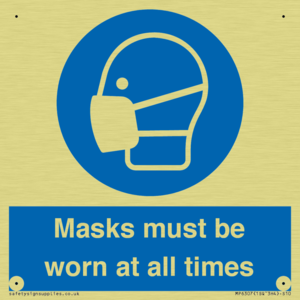 Masks must be worn at all times